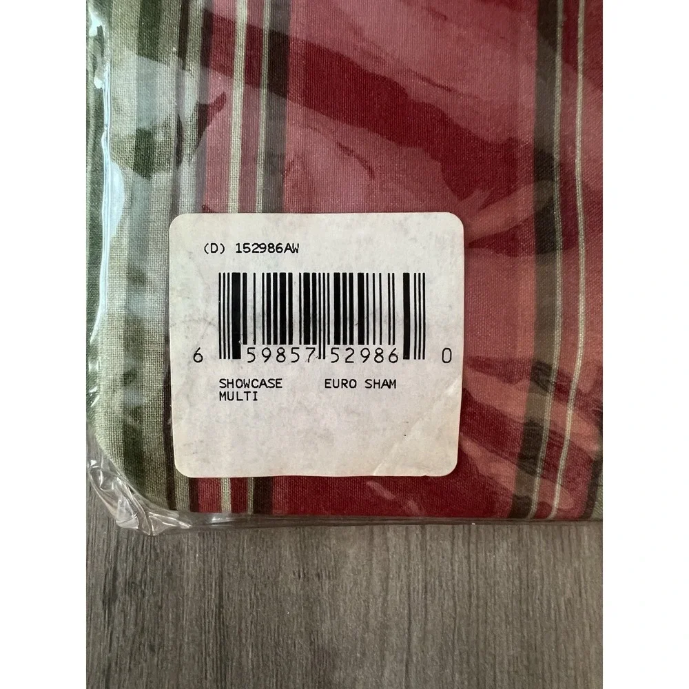 2 Luxury Euro Pillow Shams by Dan Rivers 100% Cotton Dark Green & Burgundy‎ NEW!
